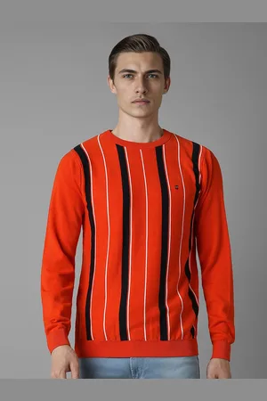 Louis Philippe Men Striped Pullover