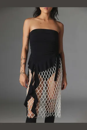 HERE&NOW Women Solid Strapless Nylon Top