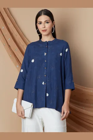 Lifestyle Mandarin Collar Printed Tunic