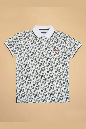 Pantaloons Boys Floral Printed Polo Collar Cotton T-shirt