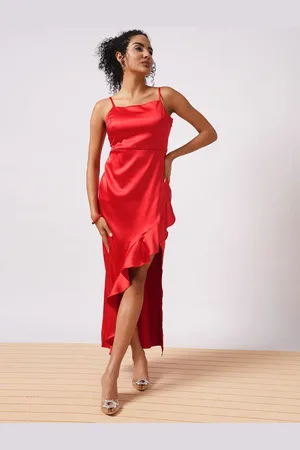Globus Women Shoulder Straps Ruffled Maxi Dress
