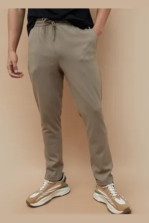Lifestyle Men Solid Cotton Mid-Rise Track Pants