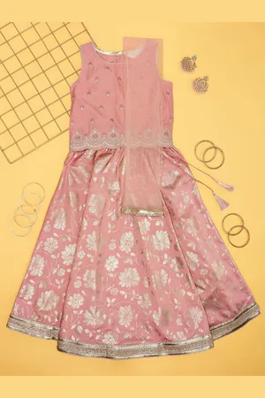 Pantaloons Girls Embroidered Ready to Wear Lehenga & Blouse With Dupatta