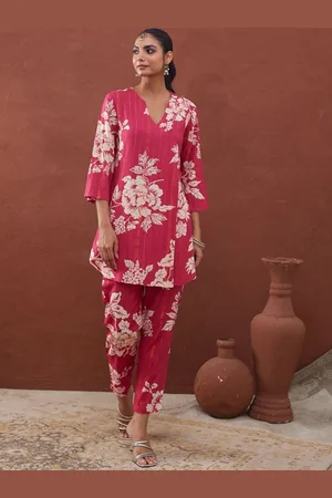 HERE&NOW Floral Printed Tunic With Trouser