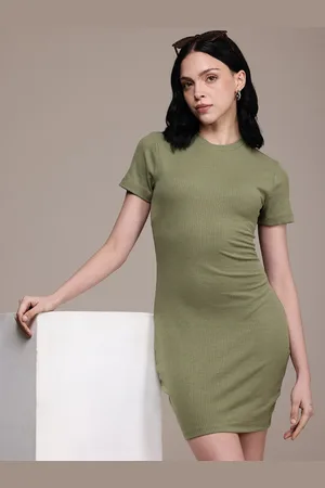 Roadster The Life Co. Ribbed Bodycon Mini Dress