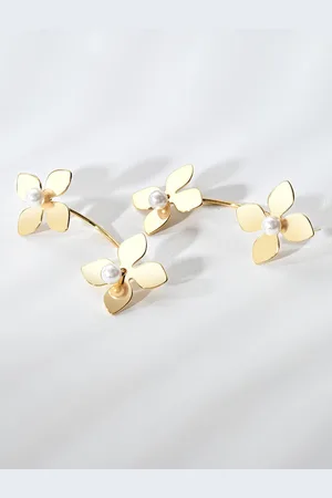 Kazo Gold Plated Floral Drop Earrings