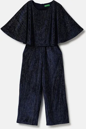 Benetton Girls Printed Basic Jumpsuit
