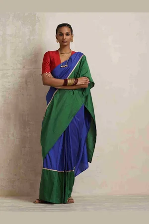 trueBrowns Colourblocked Ready To Wear Saree