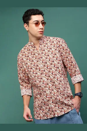 SHOWOFF Men Standard Slim Fit Floral Opaque Printed Casual Shirt