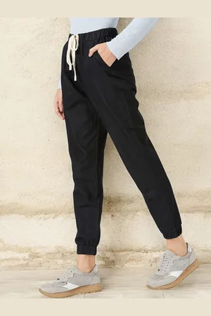 Miss Chase Women Mid-Rise Denim Joggers