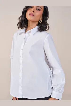 AND Shirt Style Solid Cotton Top