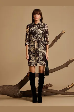 Kazo Printed Shirt Mini Dress
