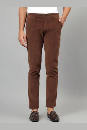 CANTABIL Men Self-Design Non-Pleated Trousers