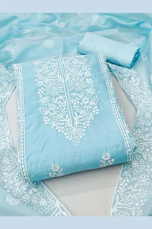 Ishin Floral Embroidered Unstitched Dress Material