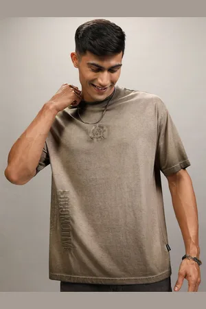 LocoMotive Premium Men Drop Shoulder Round Neck Relaxed Fit T-Shirt