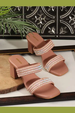 Anouk Women Embellished Ethnic Block Sandals