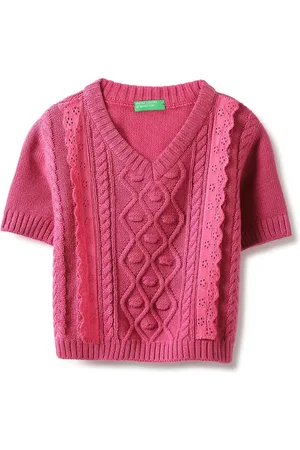 Benetton Girls Floral Pullover