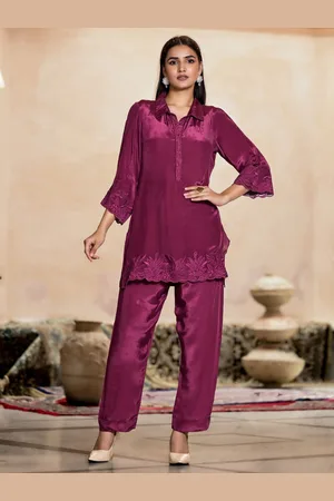 AUTUMN LANE Embroidered Top & Trousers Co-Ords