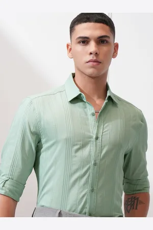 Ketch Men Dobby Verticle Striped Shirt