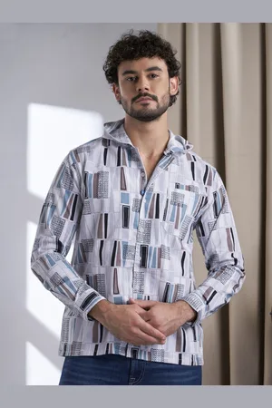 VALEN CLUB Men Premium Hood Abstract Printed Casual Shirt