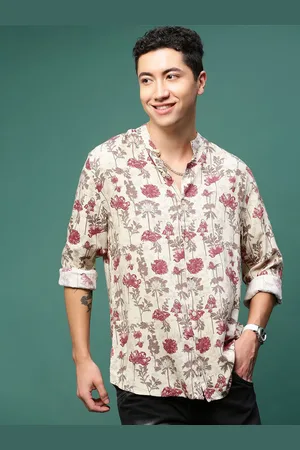 SHOWOFF Men Standard Slim Fit Floral Opaque Printed Casual Shirt