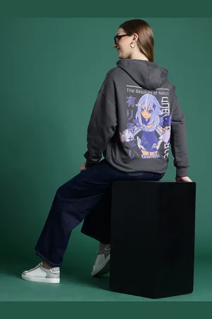 DressBerry Women Printed Hooded Sweatshirt