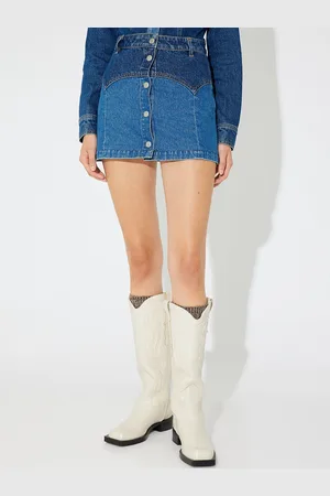 Koton Women Pure Cotton A-Line Mini Skirt