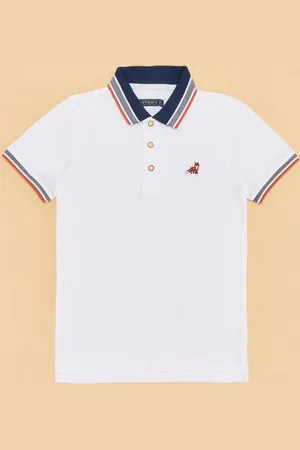 Pantaloons Boys Solid Polo Collar Cotton T-shirt