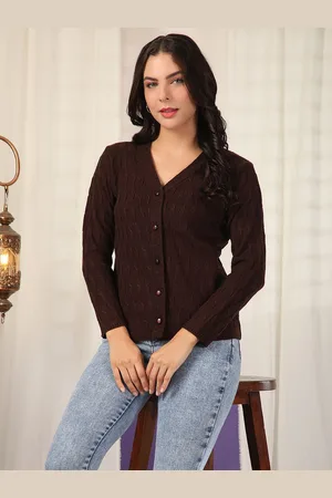 Cayman Women Cable Knit Woollen Cardigan