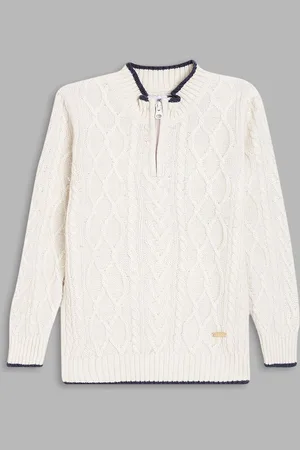 Blue Giraffe Boys Cable Knit Woollen Pullover Sweater