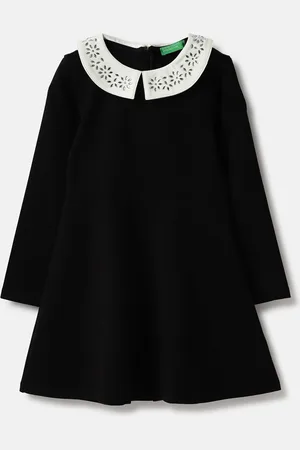 Benetton Girls Peter Pan Collar Fit - Flare Dress