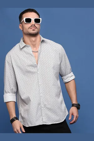 SHOWOFF Men Smart Slim Fit Opaque Printed Casual Shirt