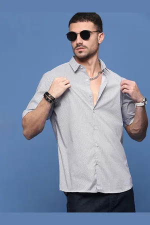 SHOWOFF Men Smart Slim Fit Opaque Printed Casual Shirt