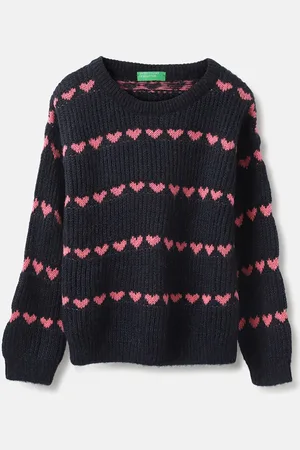 Benetton Girls Printed Pullover