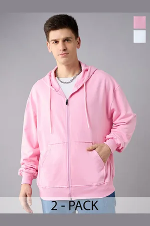 Color Capital Unisex Pack Of 2 Solid Hood Cotton Ribbed Sweatshirts
