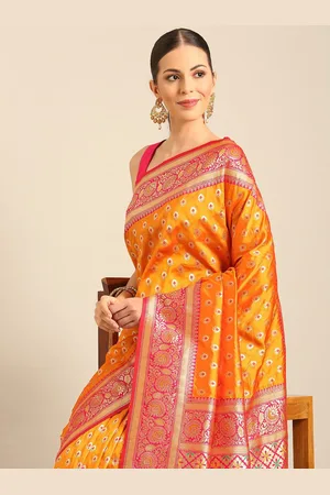 Ishin Woven Design Zari Saree with blouse piece