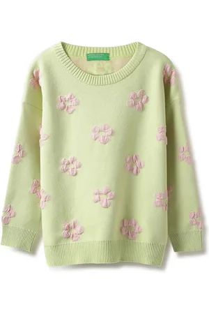 Benetton Girls Floral Printed Pullover