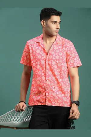 SHOWOFF Men Standard Cuban Collar Floral Printed Relaxed Fit Shirt