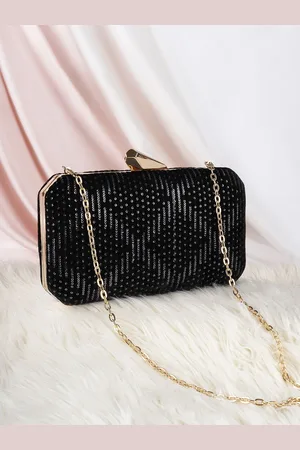 Joker & Witch Sigourney Black Glam Embellished Purse Clutch