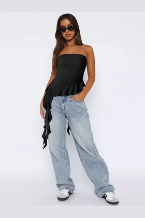 HERE&NOW Women Solid Strapless Nylon Top