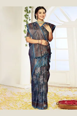 Ishin Woven Design Zari Saree with blouse piece