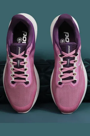 POWER Women Mesh Walking Non-Marking Lace-Up Sports Shoes