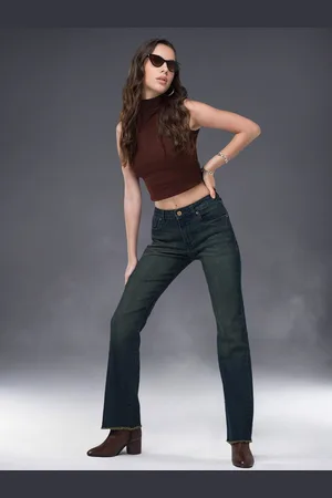 Flying Machine Women Bootcut Mid-Rise Clean Look Light Fade Stretchable Jeans