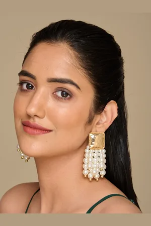 ISHKAARA Gold-Plated Contemporary Drop Earrings