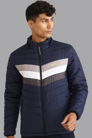 BOLDFIT Colourblocked Outdoor Detachable Hooded Padded Jacket