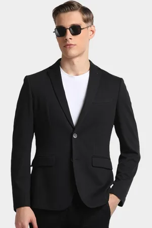 Arrow Notched Lapel Long Sleeves Slim-Fit Single Breasted Blazer