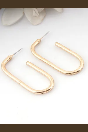 Adwitiya Collection Gold-Plated Contemporary Drop Earrings
