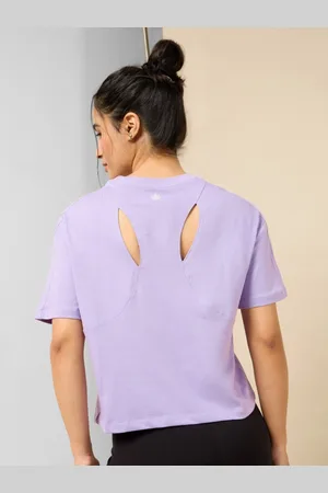 Cult Women Bio Finish Solid Round Neck Cotton Boxy T-shirt