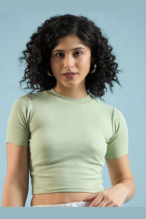 Mayra Women Short Sleeves Cotton Tank Crop Top