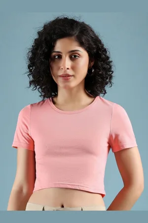 Mayra Women Solid Round Neck Cotton T-shirt